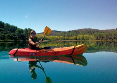 Travesía en kayak en lagunas de Ruidera